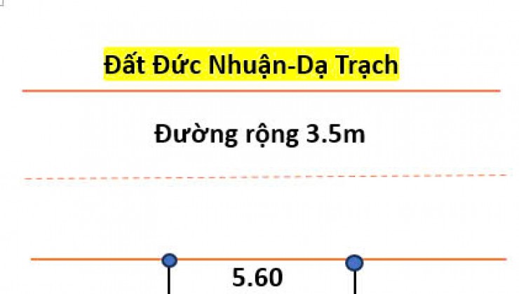 Bán đất Đức Nhuận Dạ Trạch diện tích 99.5m mặt tiền 5.56m nở hậu giá đầu tư